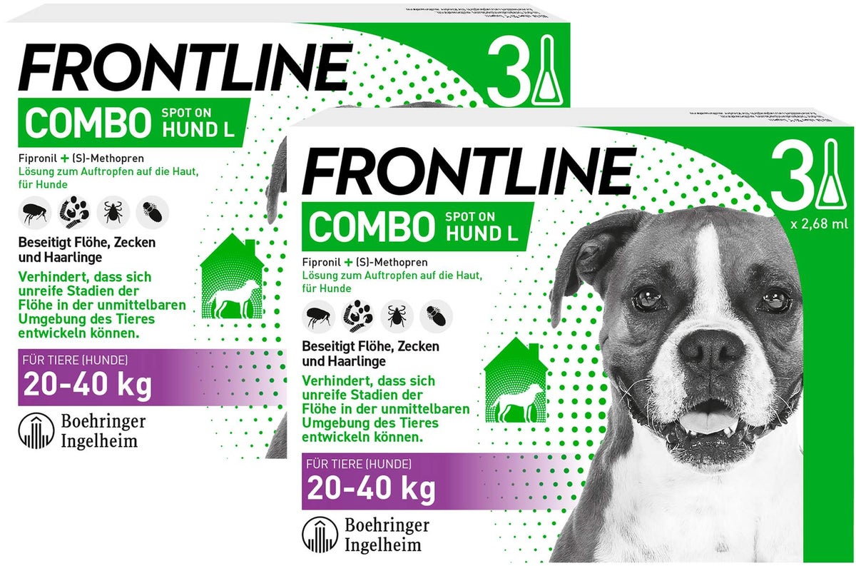 Frontline Combo Spot on Hund L 20-40 kg 2 x 3 Pipetten
