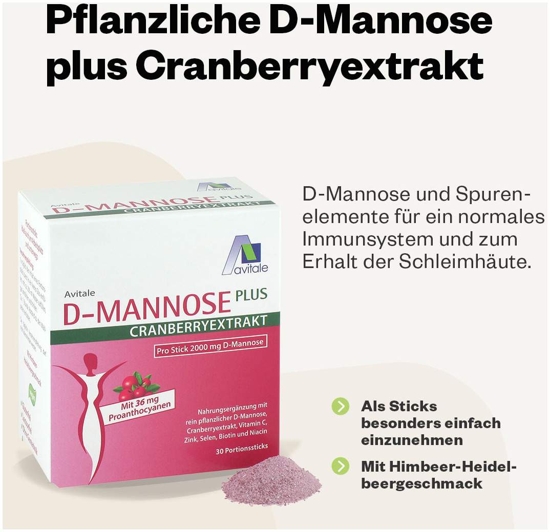 D-Mannose Plus Cranberryextrakt 2000 mg 30 x 2,71 g