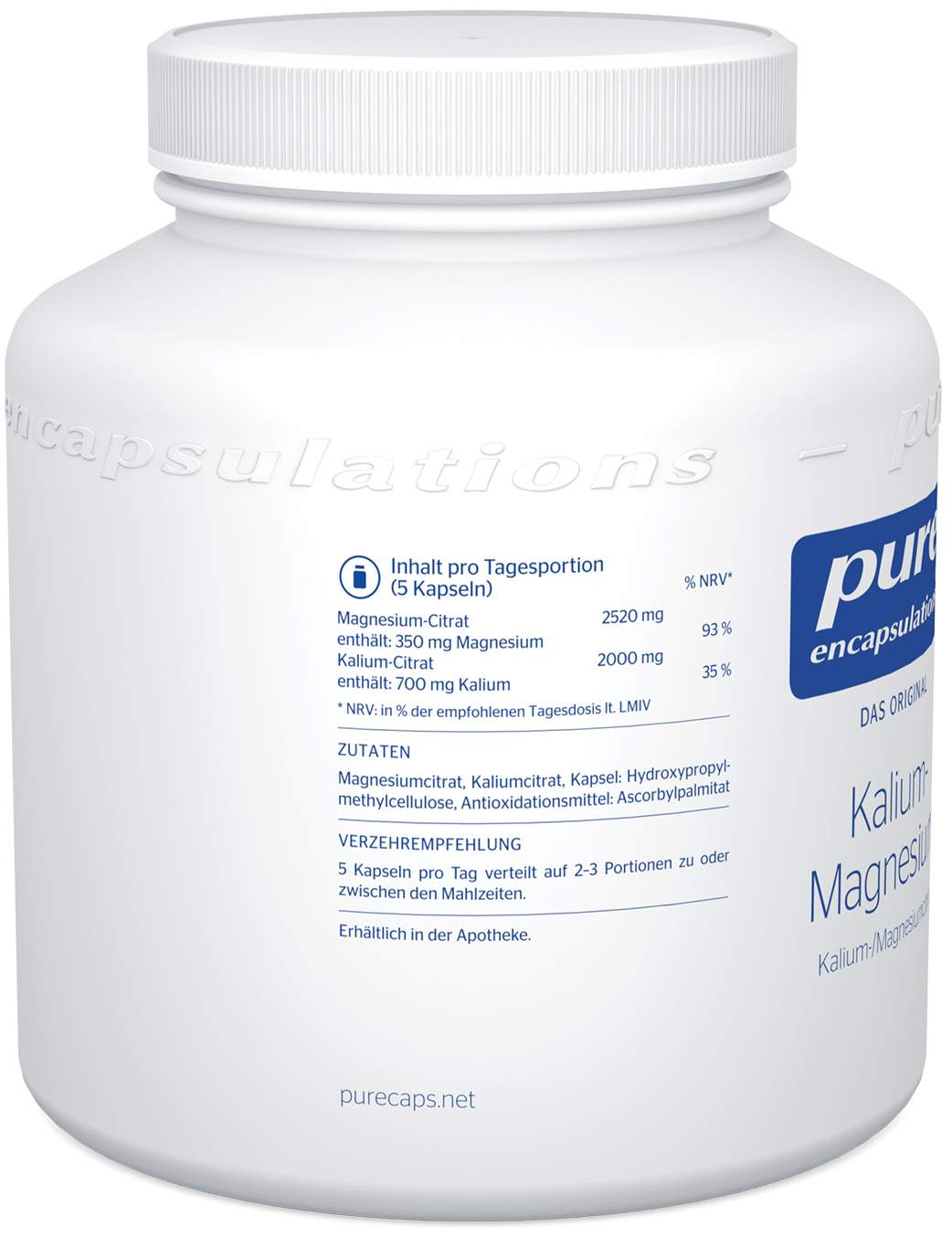 Pure Encapsulations Kalium Magnesium Citrat 180 Kapseln
