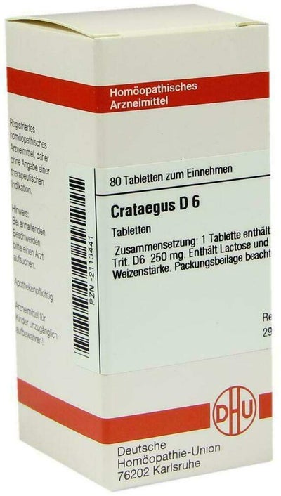 Dhu Crataegus D6 80 Tabletten