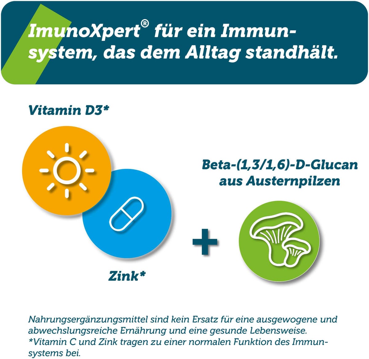 ImunoXpert Kautabletten mit Vitamin D + Zink + Beta-Glucan Kautablette 30 Stück