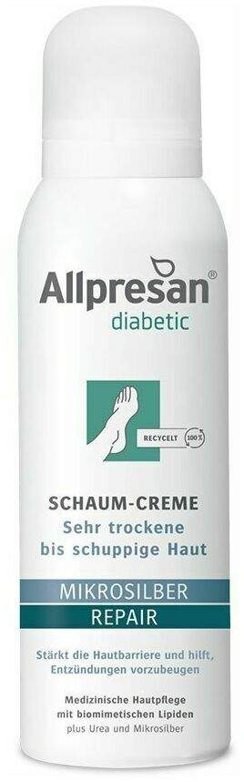 Allpresan Diabetic Mikrosilber + Repair Schaum-Creme 200 ml
