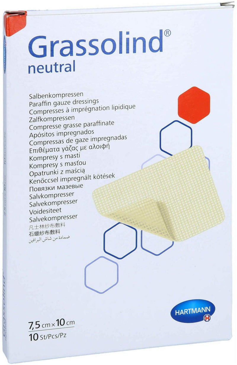 Grassolind Salbenkompressen 7,5x10 cm Steril