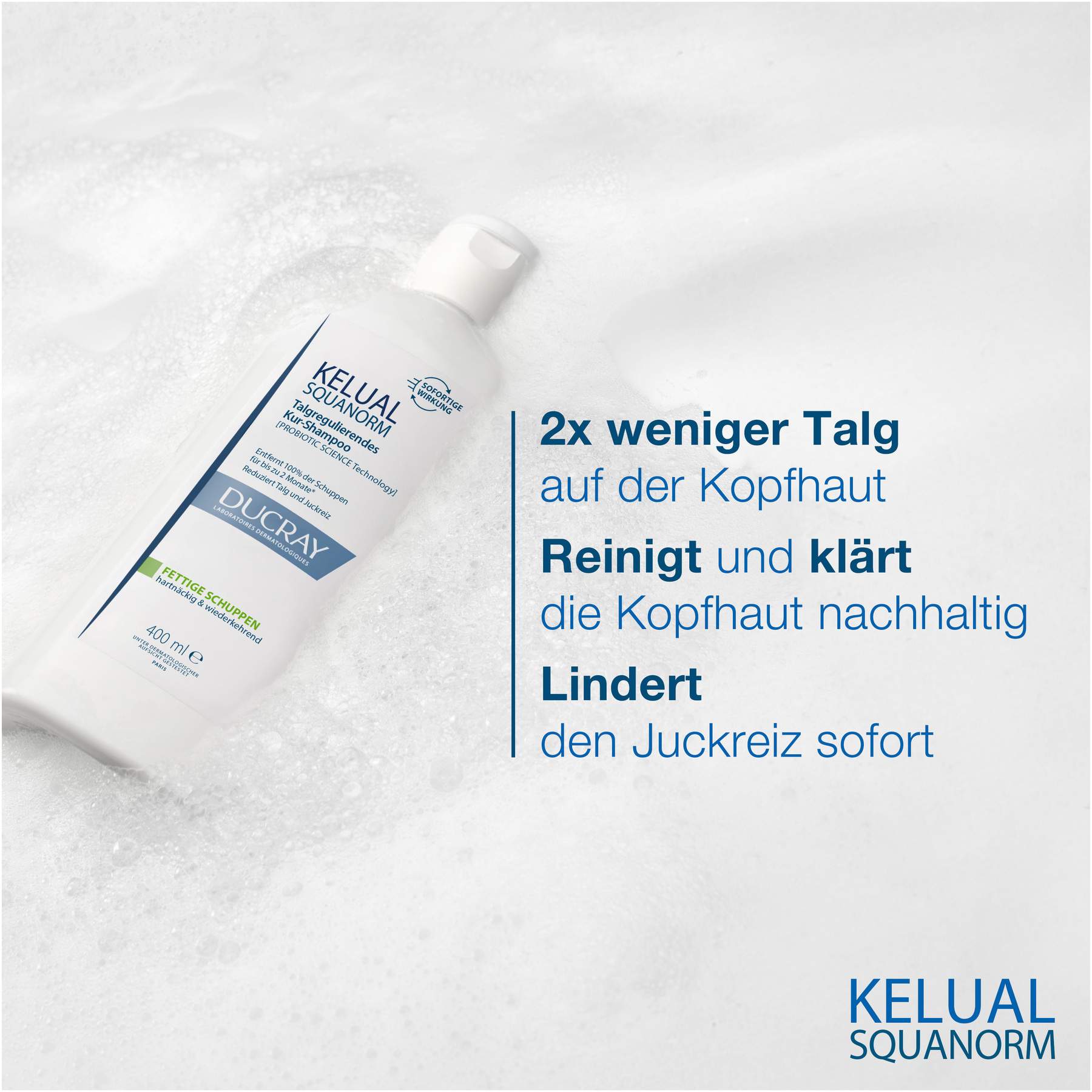Ducray Kelual Squanorm fettige Schuppen 400 ml Shampoo