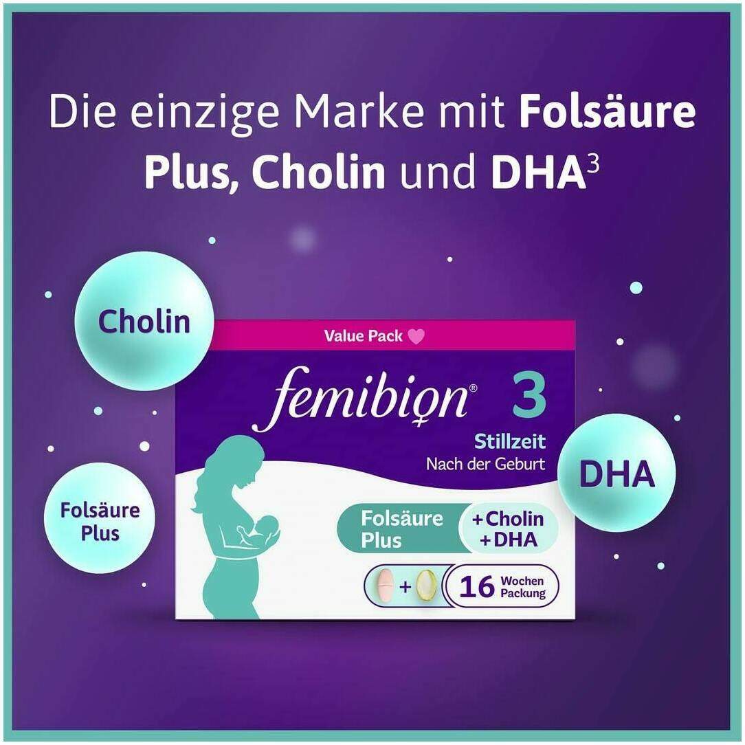 Femibion 3 Stillzeit 112 Tabletten und 112 Kapseln Kombipackung