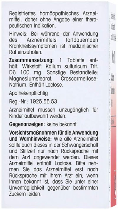 Biochemie Reckeweg 6 Kalium Sulfuricum D 6 200 Tabletten