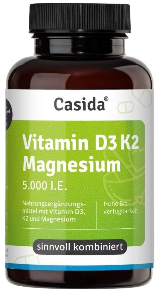 Casida Vitamin D3 K2 Magnesium 5000 I.E. 90 Kapseln