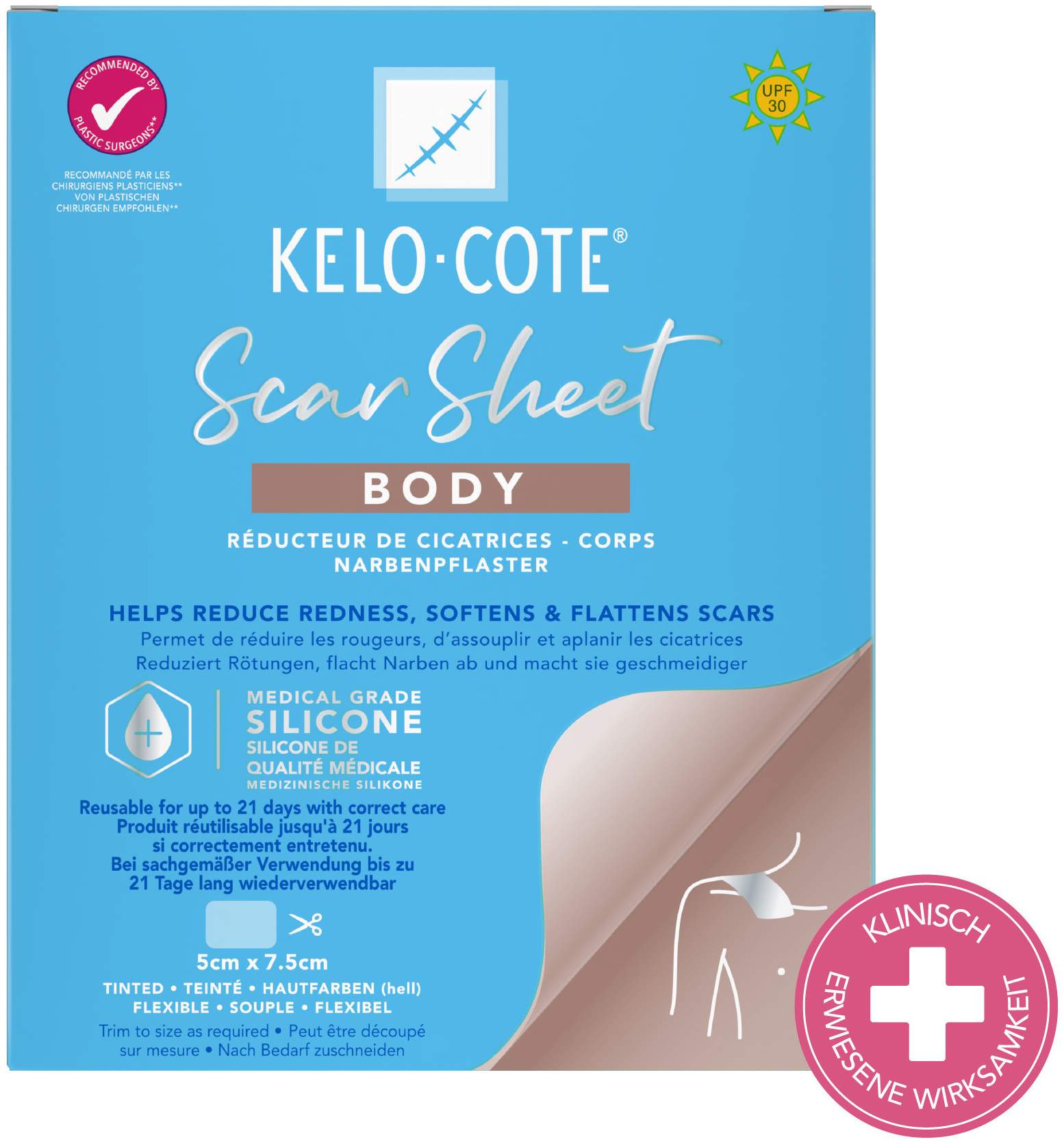 Kelo-Cote Silikon-Narbenpflaster Body 1 Stück