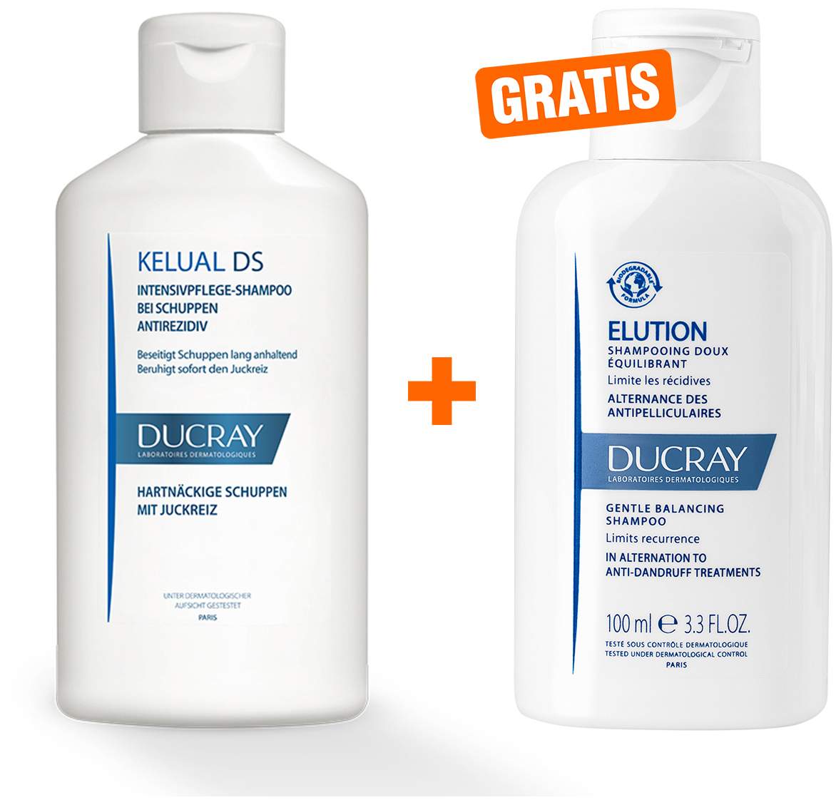 Ducray Kelual DS Shampoo 100 ml + gratis Ducray Elution ausgl. Shampoo 100 ml