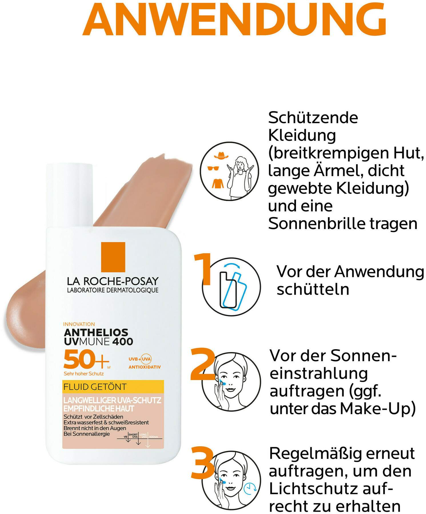 La Roche Posay Anthelios Invisible Fluid Getönt UVMune 400 LSF 50+ 50 ml