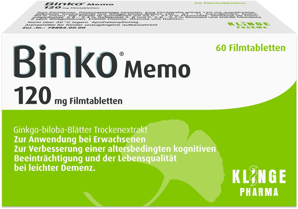 Binko Memo 120 mg 60 Filmtabletten