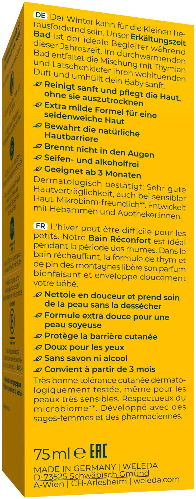 Weleda Calendula Erkältungszeit Bad