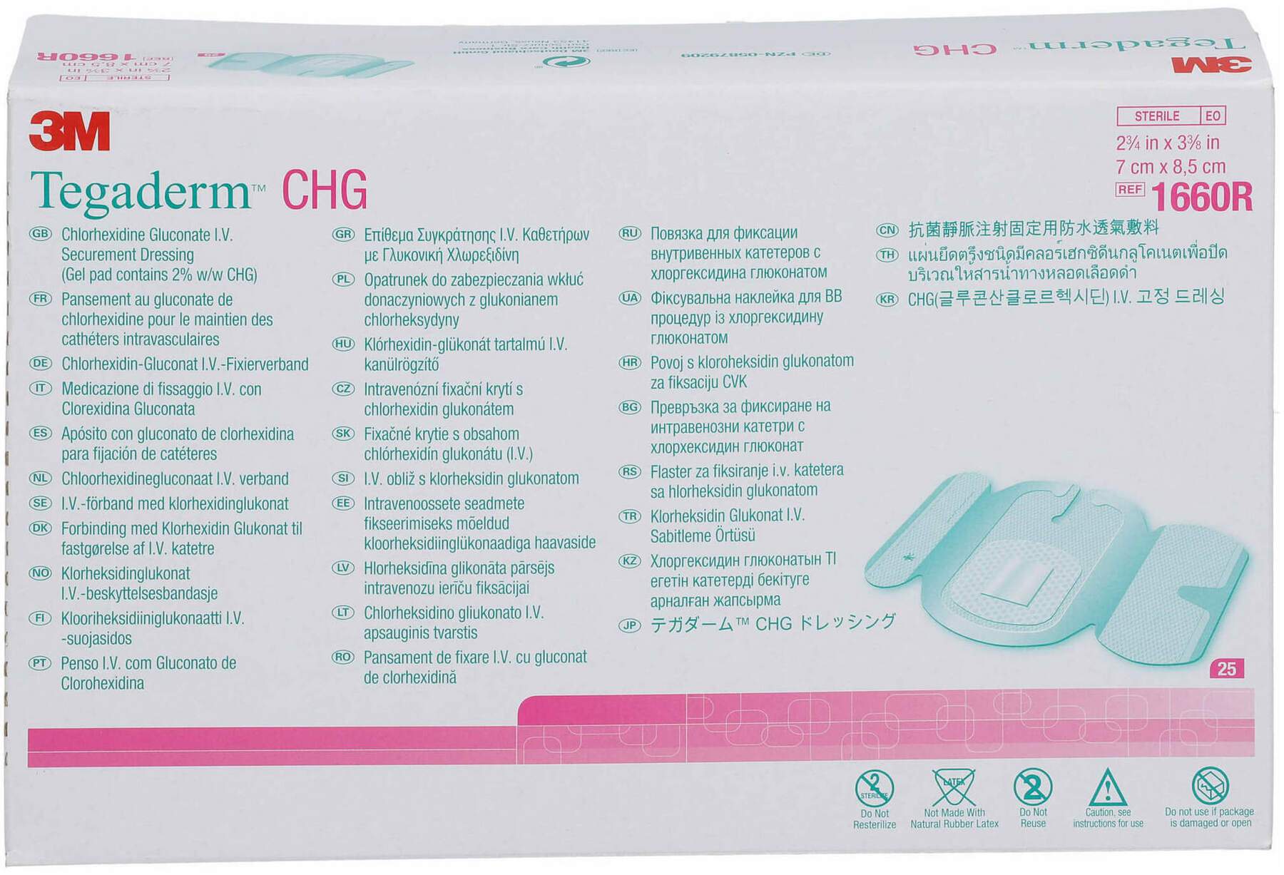 Tegaderm 3m Chg I.V. Fixierverb.7x8,5 cm 1660r