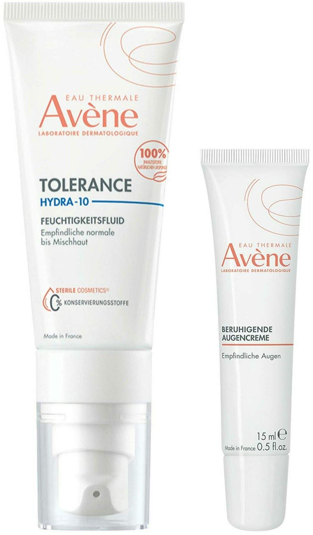 Avene Tolerance Hydra-10 Feuchtigkeitsfluid 40 ml + Avene Beruhigende Augencreme 15 ml