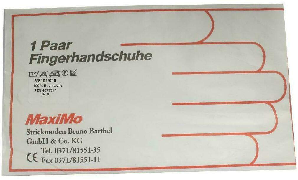 Handschuhe Baumwolle Gr. 8 Kinder 2 Handschuhe
