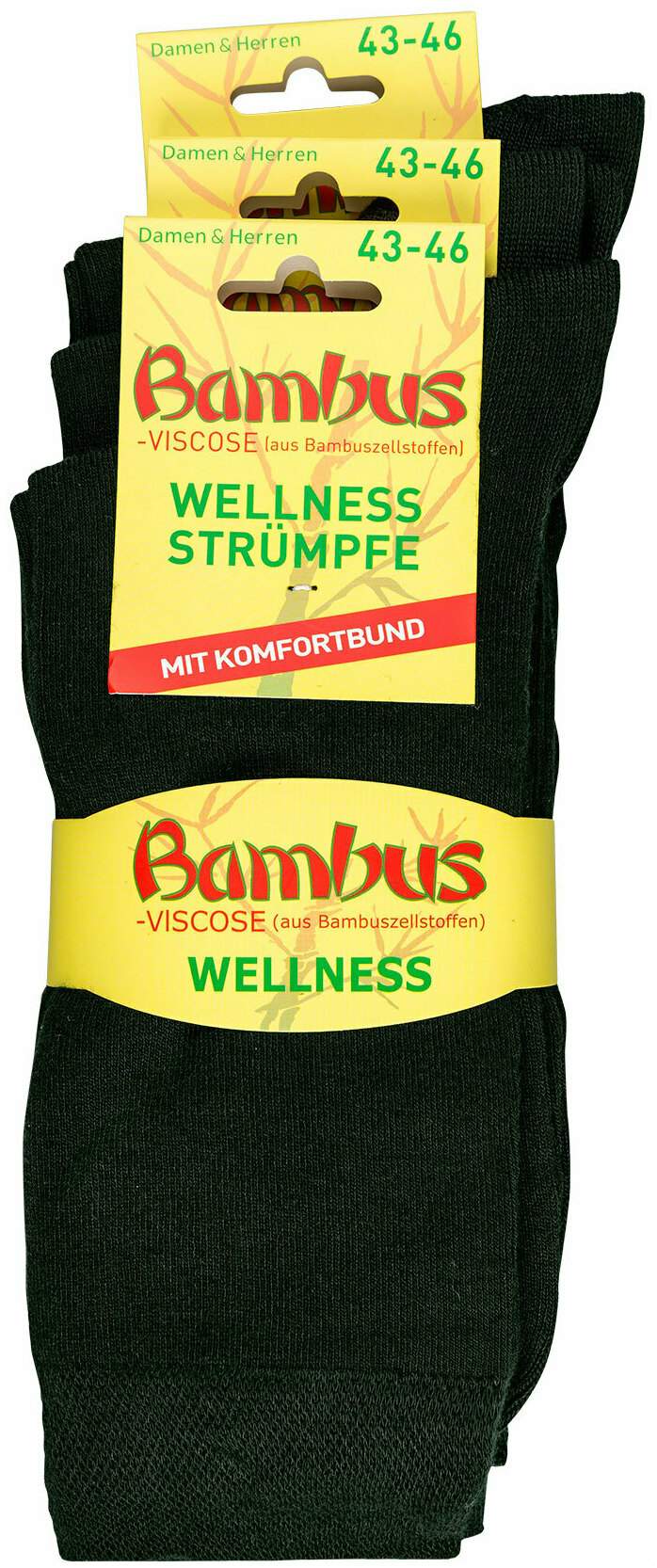 Bambus Wellness-Socken 39-42 Anthrazit 1 Paar