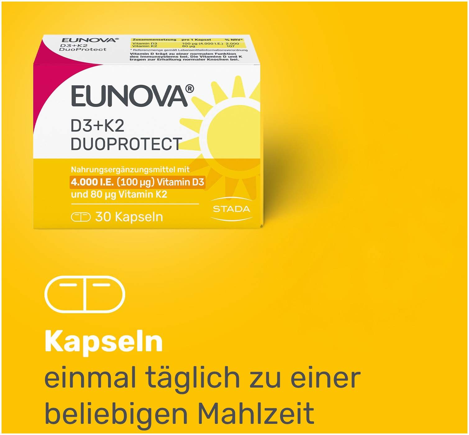 Eunova Duoprotect D3+k2 4000 I.E.-80ug 2 X 90 Kapseln