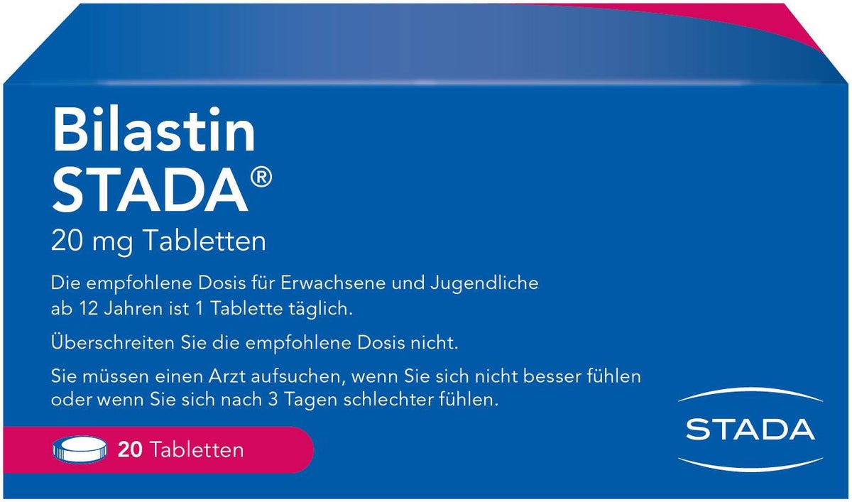 Bilastin Stada 20 mg Tabletten 20 Stück