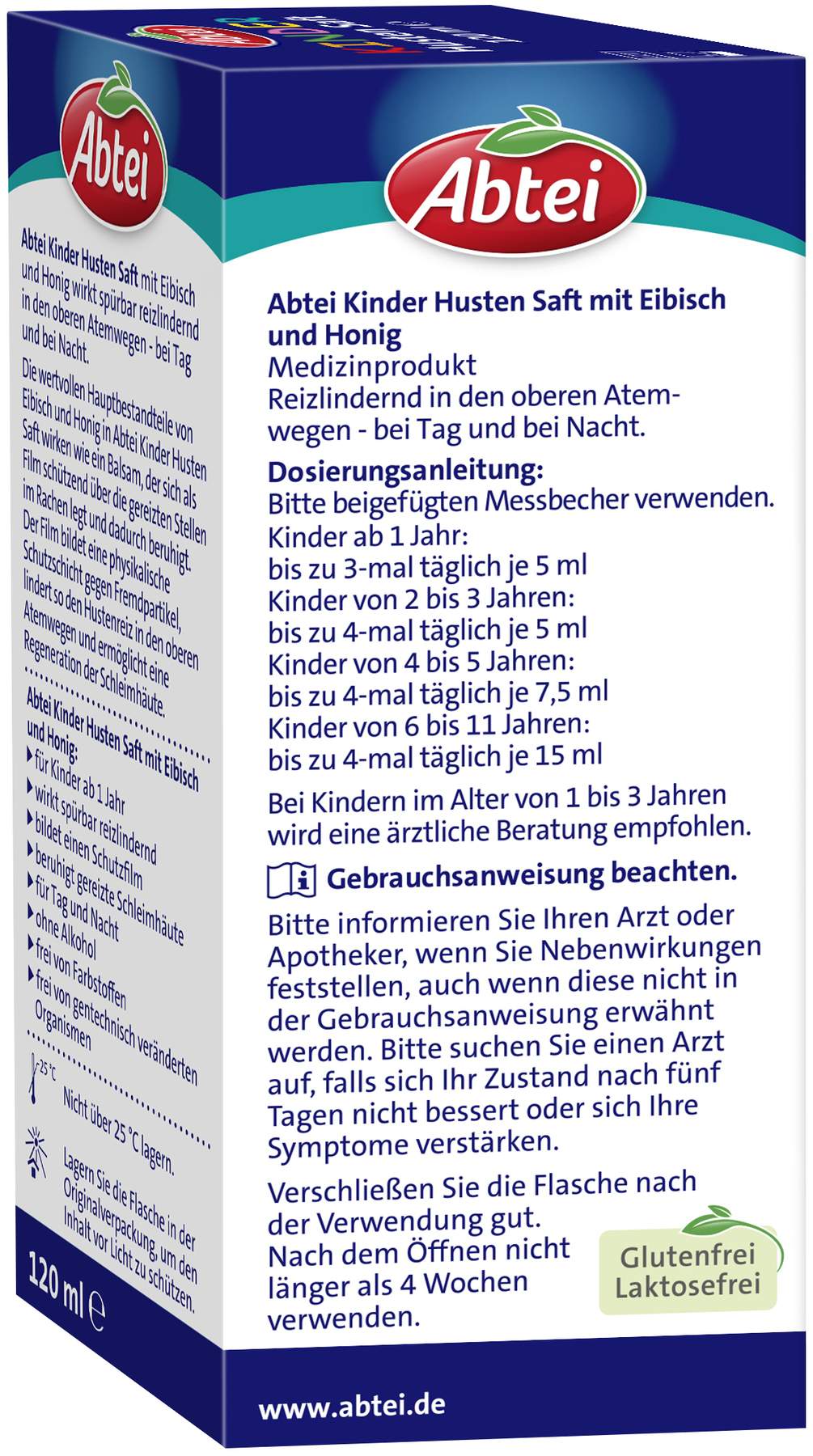 Abtei Kinder Husten Saft Eibisch und Honig 120 ml