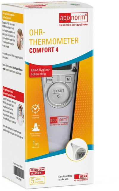 Aponorm Fieberthermometer Ohr Comfort 4  1 Stück