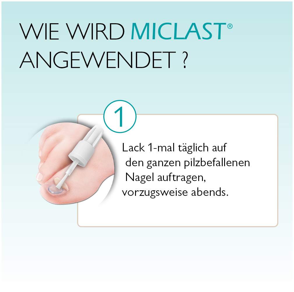 Miclast 80 mg pro g wirkstoffhaltiger Nagellack 3 ml