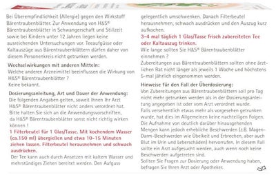 H&S Bärentraubentee Filterbeutel
