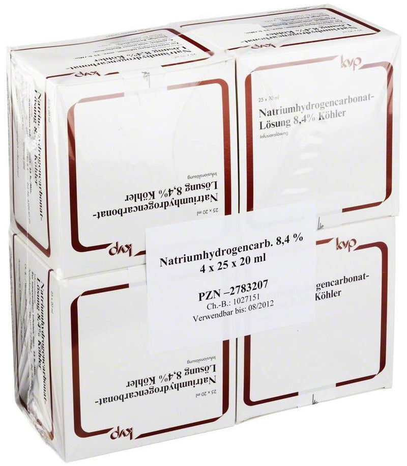 Natrium Hydrogencarbonat 8,4% Köhler 100 X 20 ml Infusionslösung