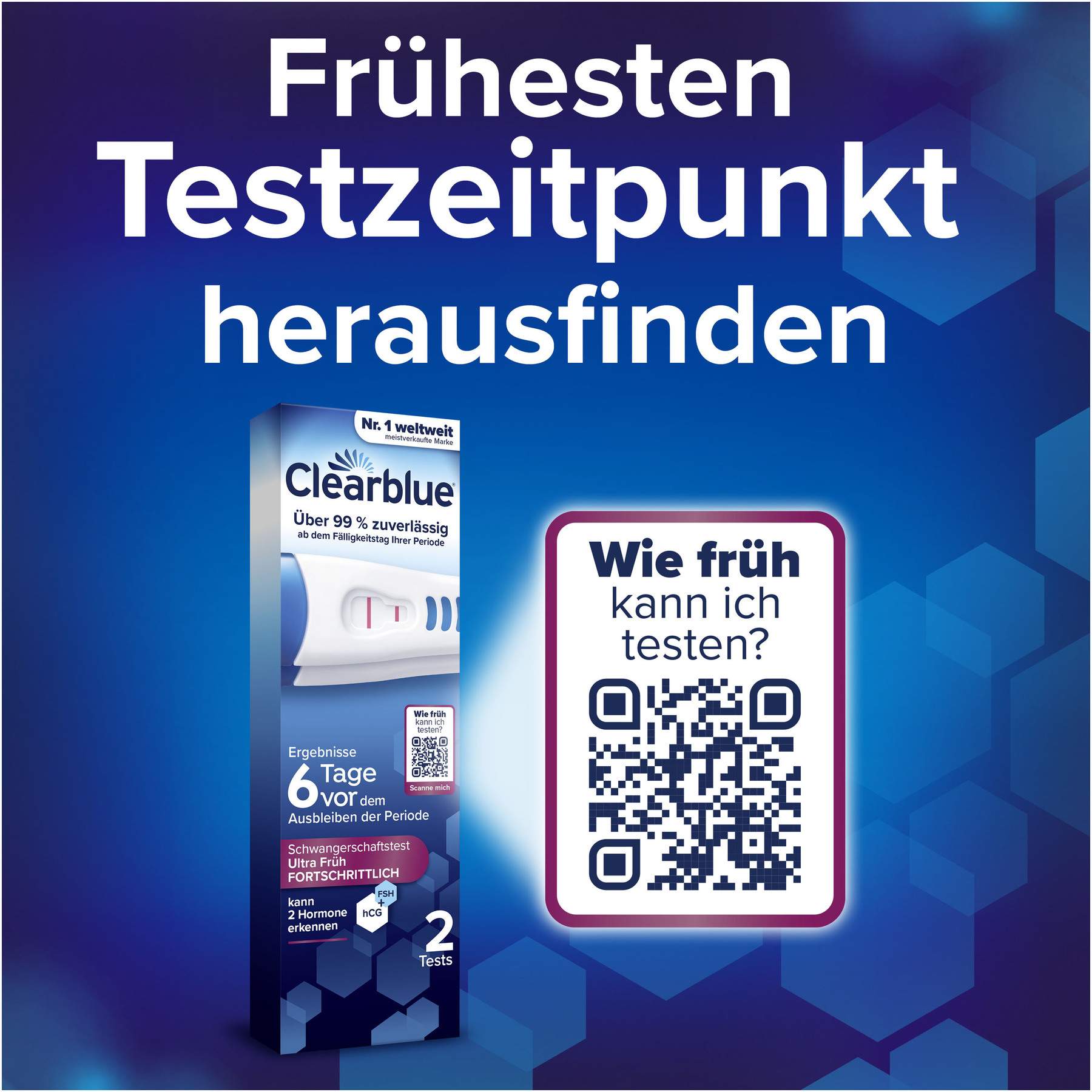 Clearblue Schwangerschaftstest 6 Tage vorher 2 Hormone 2 Stück