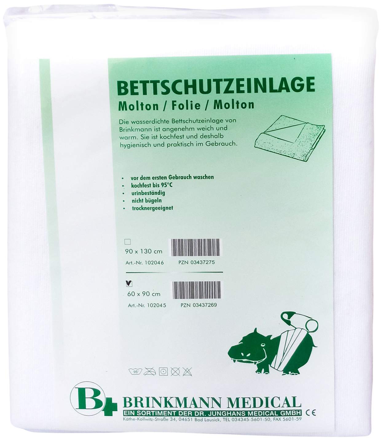 Betteinlage Molton 60 X 90 cm