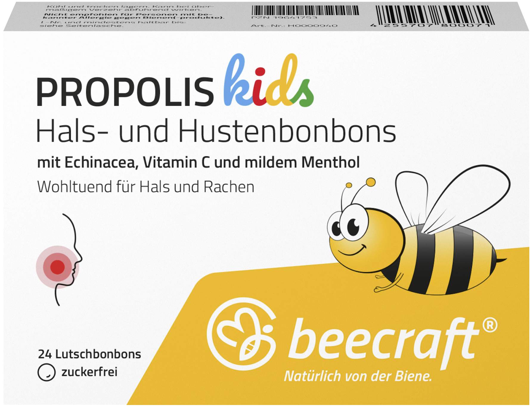 Beecraft Kids Propolis Hals- und Hustenbonbon 24 Stück