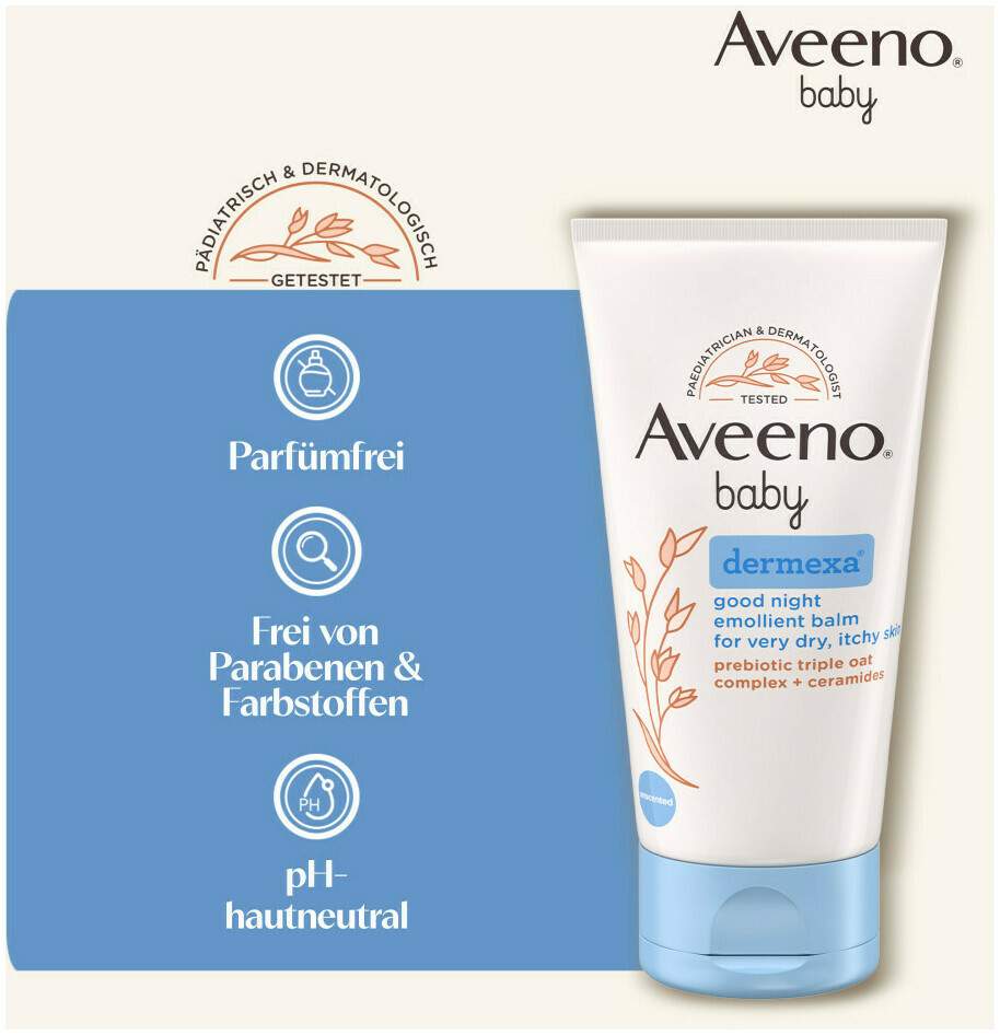 Aveeno baby Dermexa Gute Nacht Emollientien Balsam 75 ml