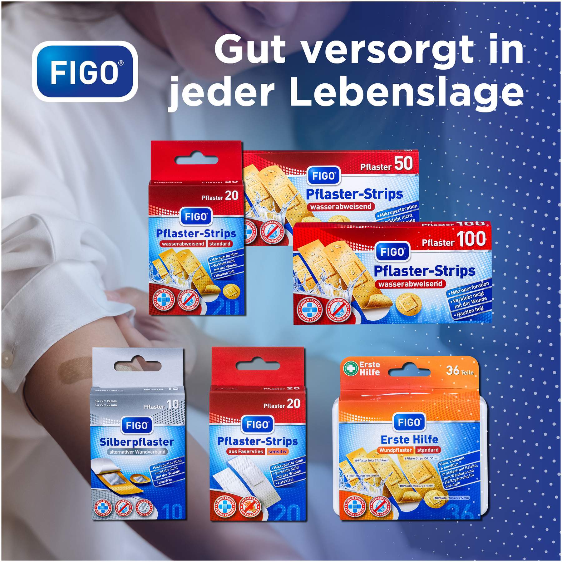 Figo Pflaster-Strips Sensitiv 20 Stück