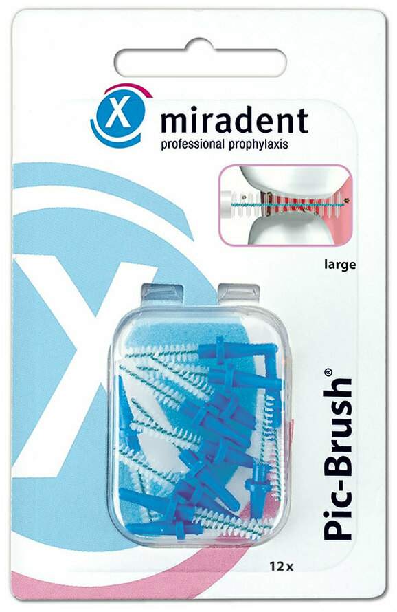 Miradent Interdentalbürste Pic-Brush Large Blau 12 Stück