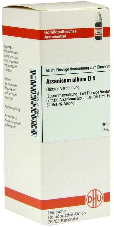 Dhu Arsenicum Album D6 Dilution 50 ml