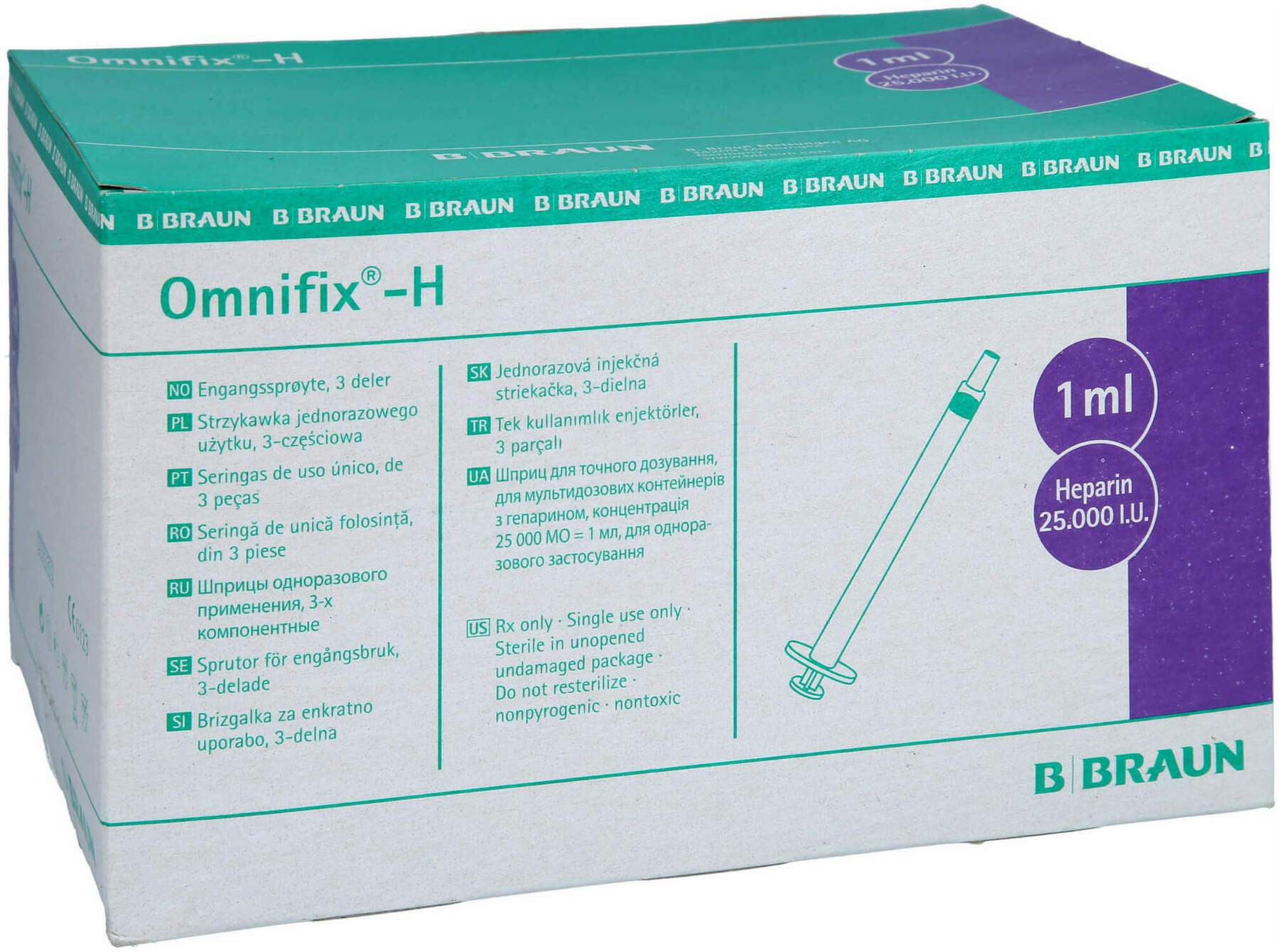 Omnifix Heparin 25.000i.E. Latexfrei Spritzen