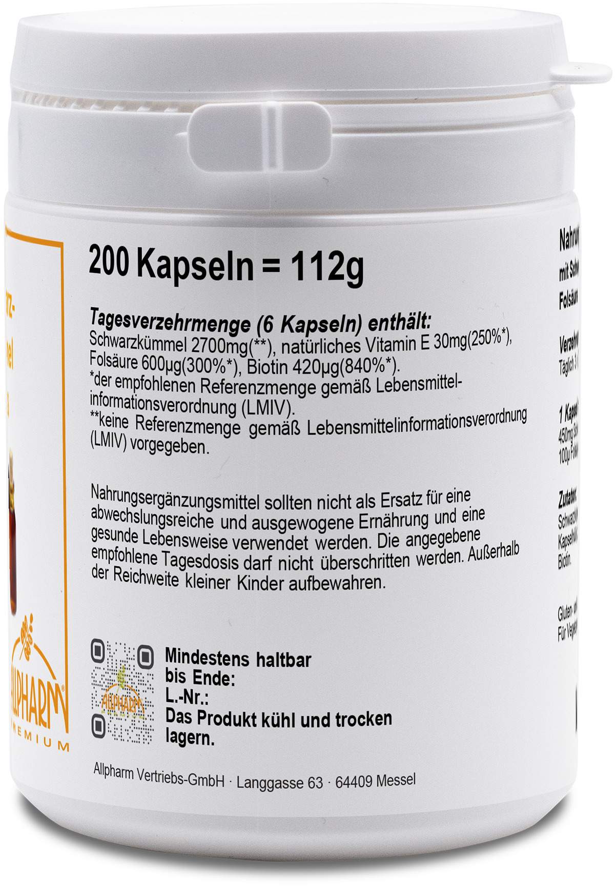 Schwarzkümmelöl Plus 5 Kapseln 200 Kapseln