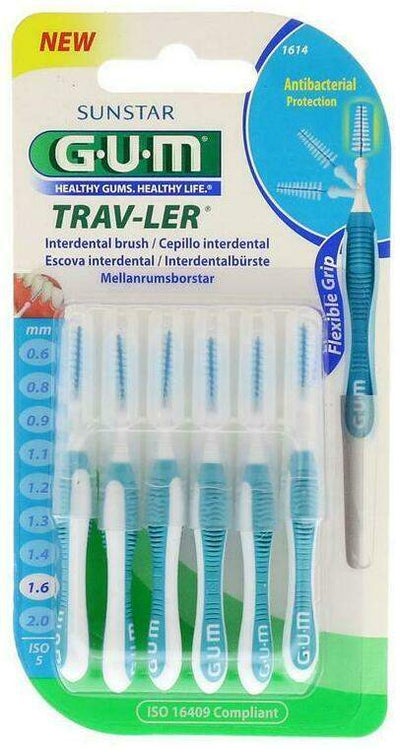 Gum Trav-Ler 1,6 mm Tanne Blau Mit Kappe 6 Stück