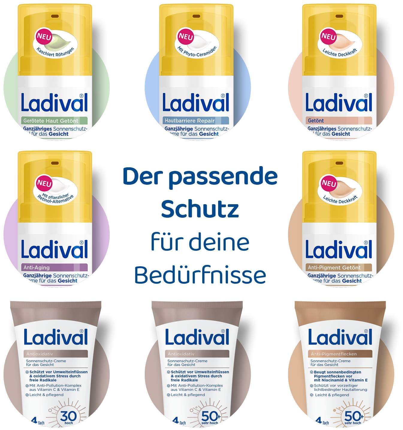Ladival Antioxidativ Sonnenschutz Creme Gesicht LSF 50 + 50 ml