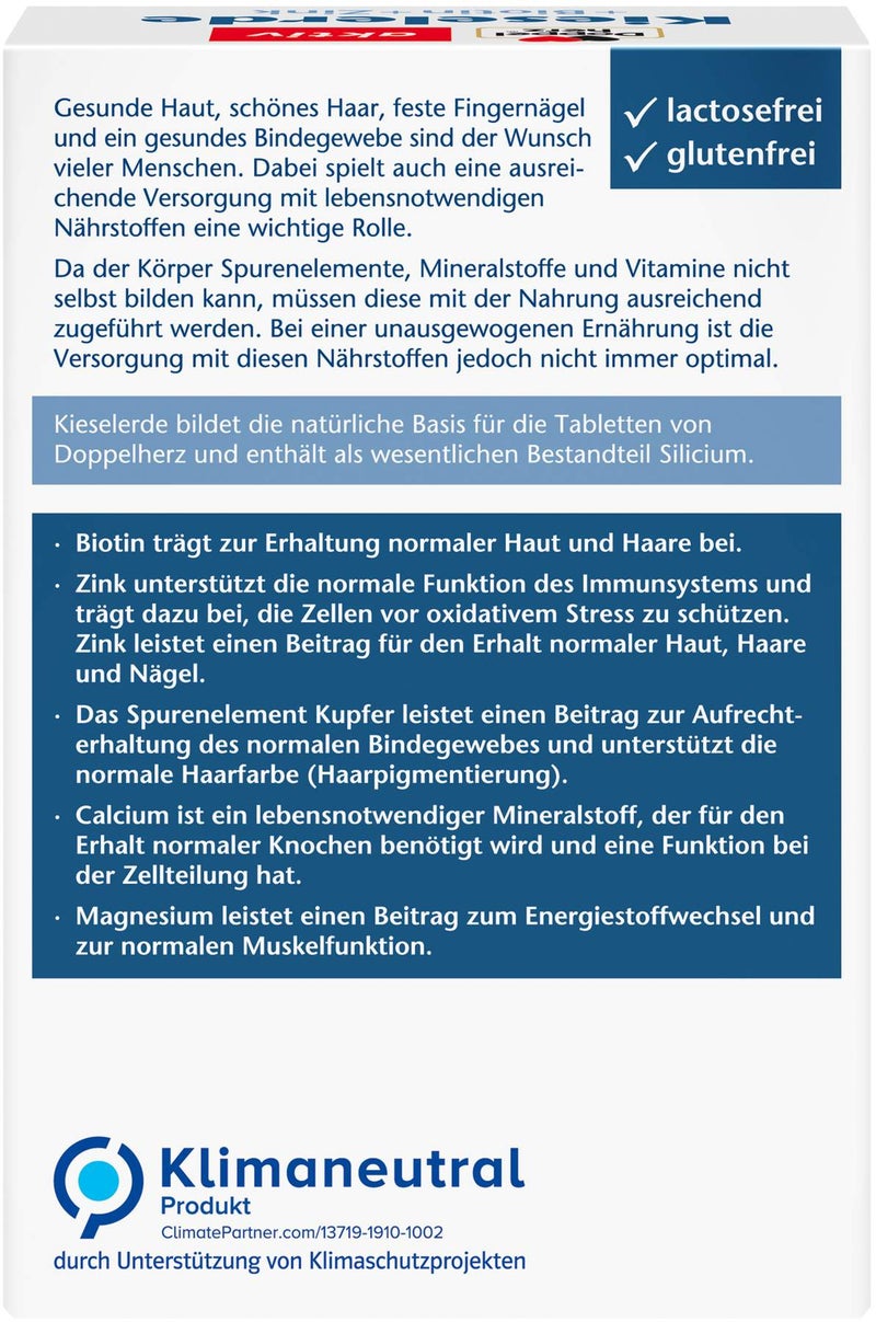Doppelherz Aktiv Kieselerde + Biotin + Zink 40 Tabletten