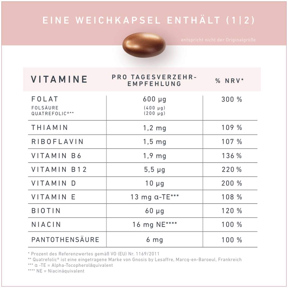 Velnatal Babyplanung 30 Weichkapseln