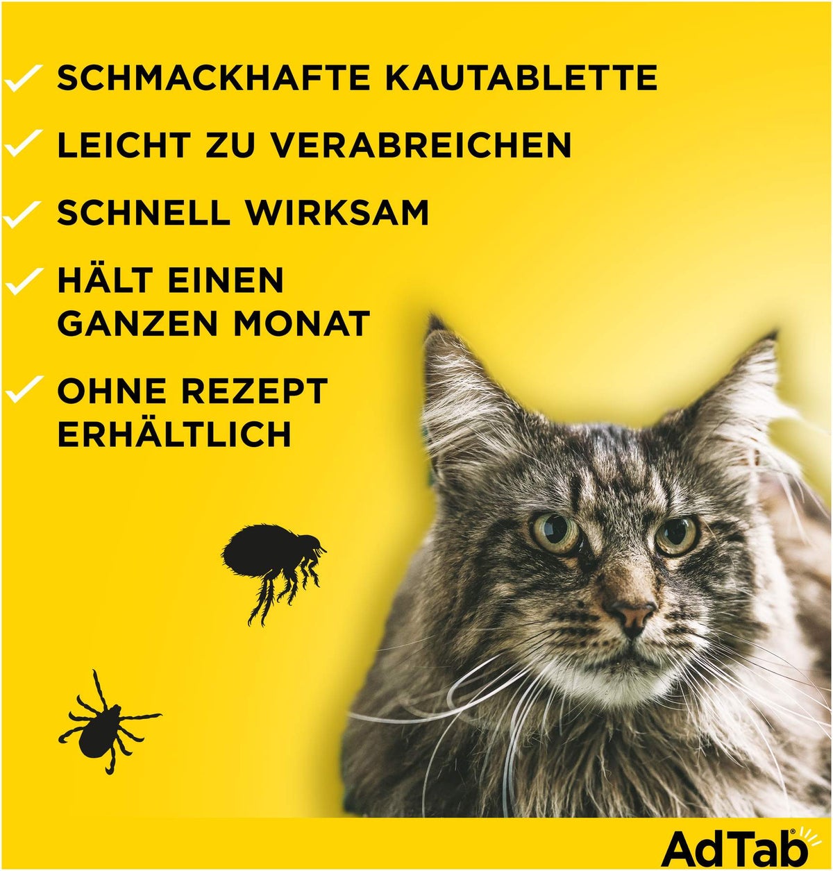 AdTab 48 mg für Katzen (2-8 kg) 3 Kautabletten