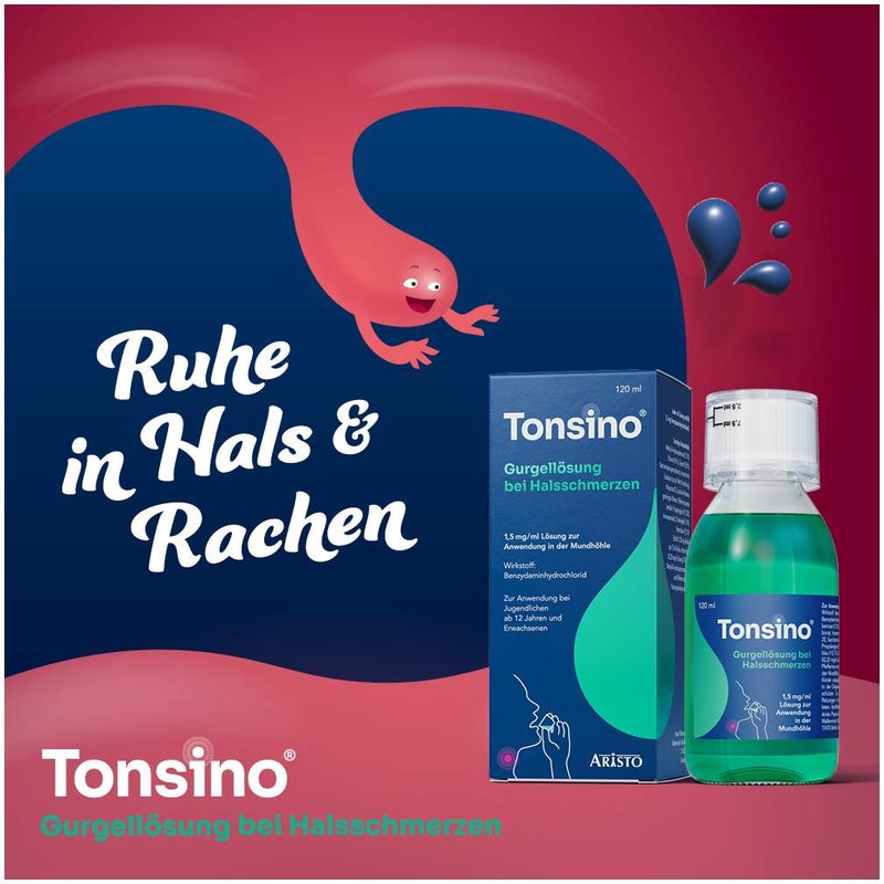 Tonsino Gurgellösung bei Halsschmerzen 120 ml