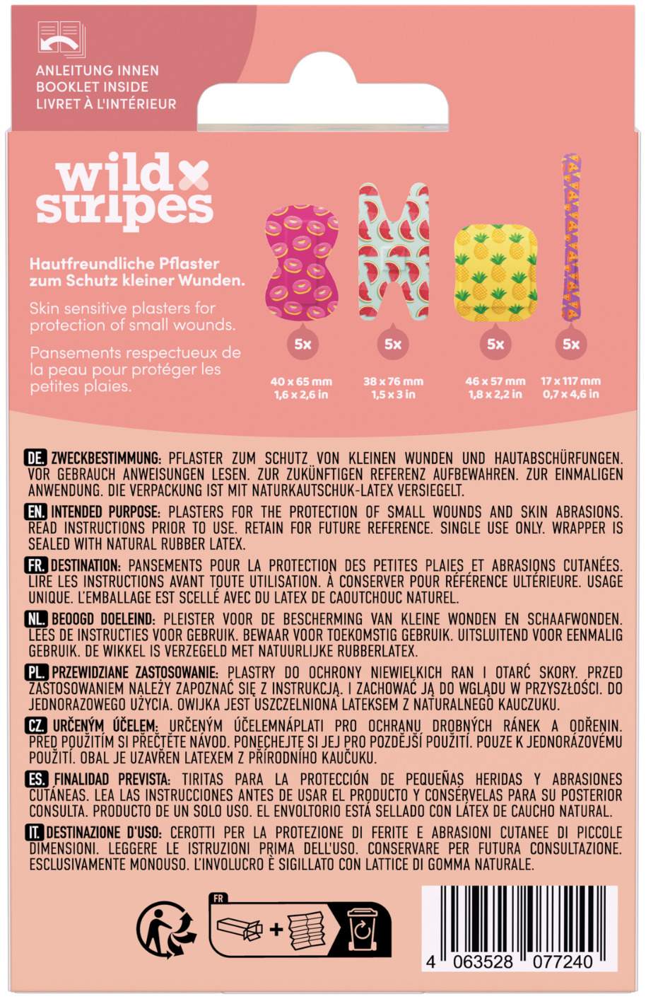 Wild Stripes Finger Flexi Pflaster Food Edition 20 Stück