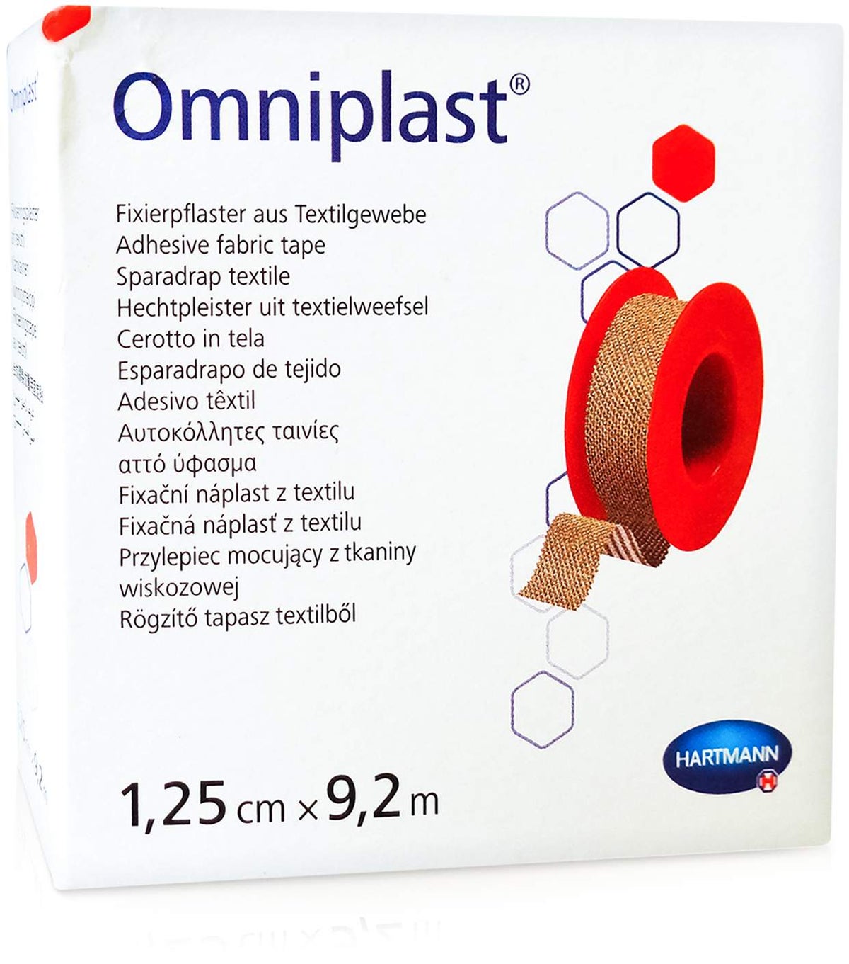 Omniplast Fixierpflaster Textilgewebe 1,25 cm X 9,2 M 1 Pflaster