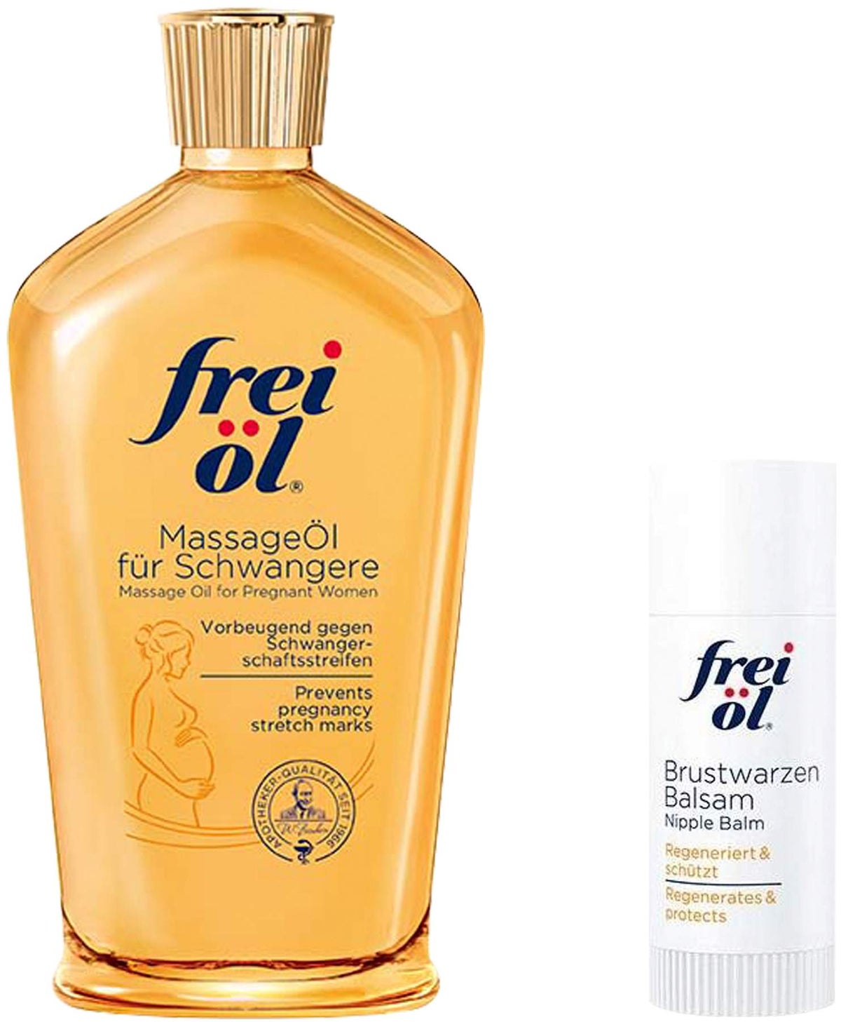 Frei Öl Massageöl für Schwangere  25ml + gratis Frei Öl Brustwarzen Balsam 7,5 ml