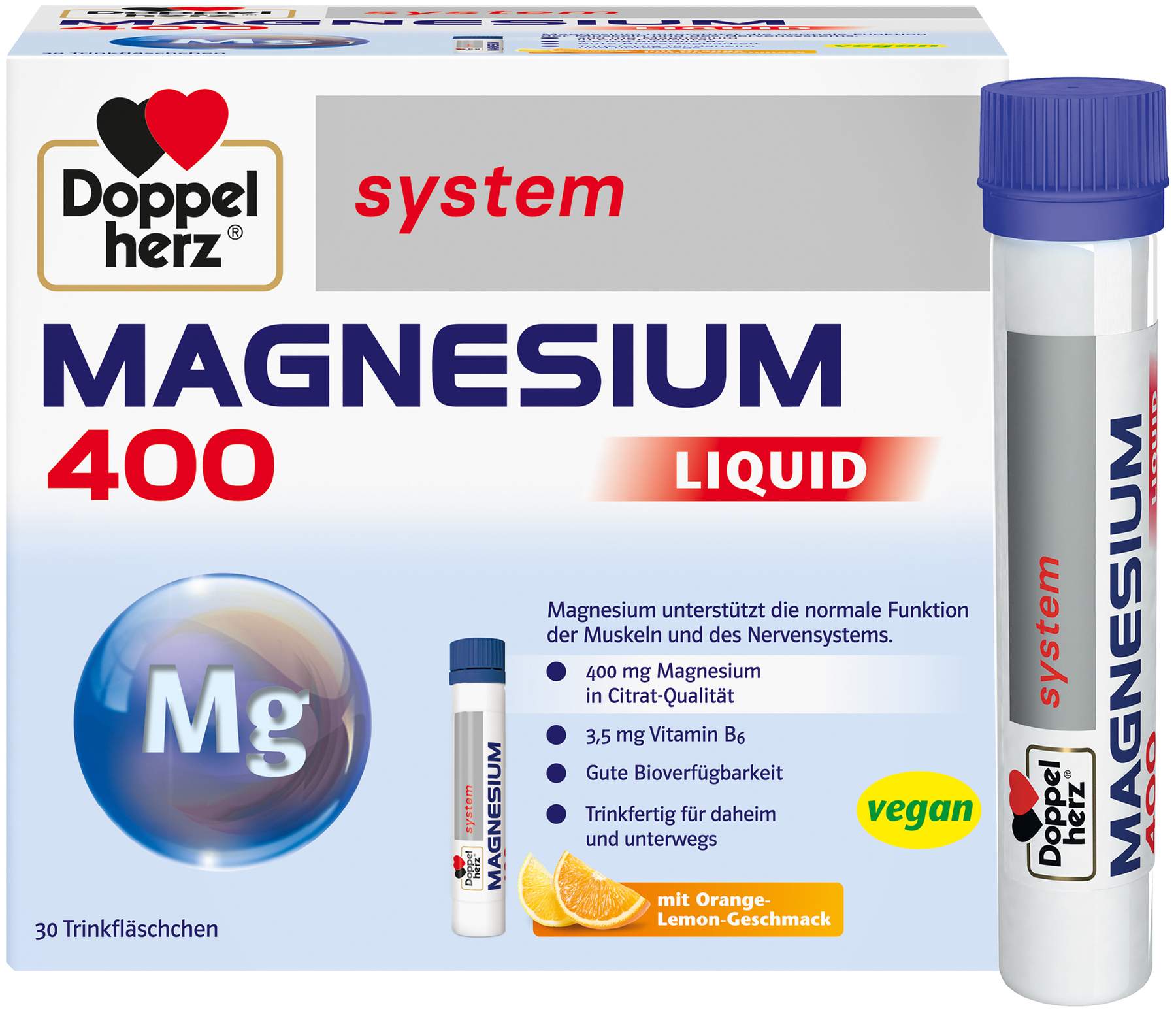 Doppelherz system Magnesium 400 Liquid 30 Trinkampullen