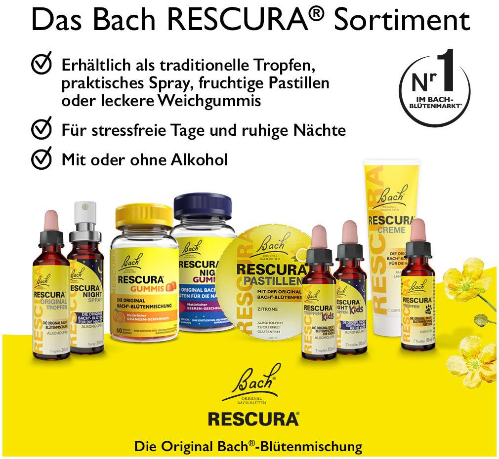 Bach Original Rescura Schwarze Johannisbeere 50 g Pastillen