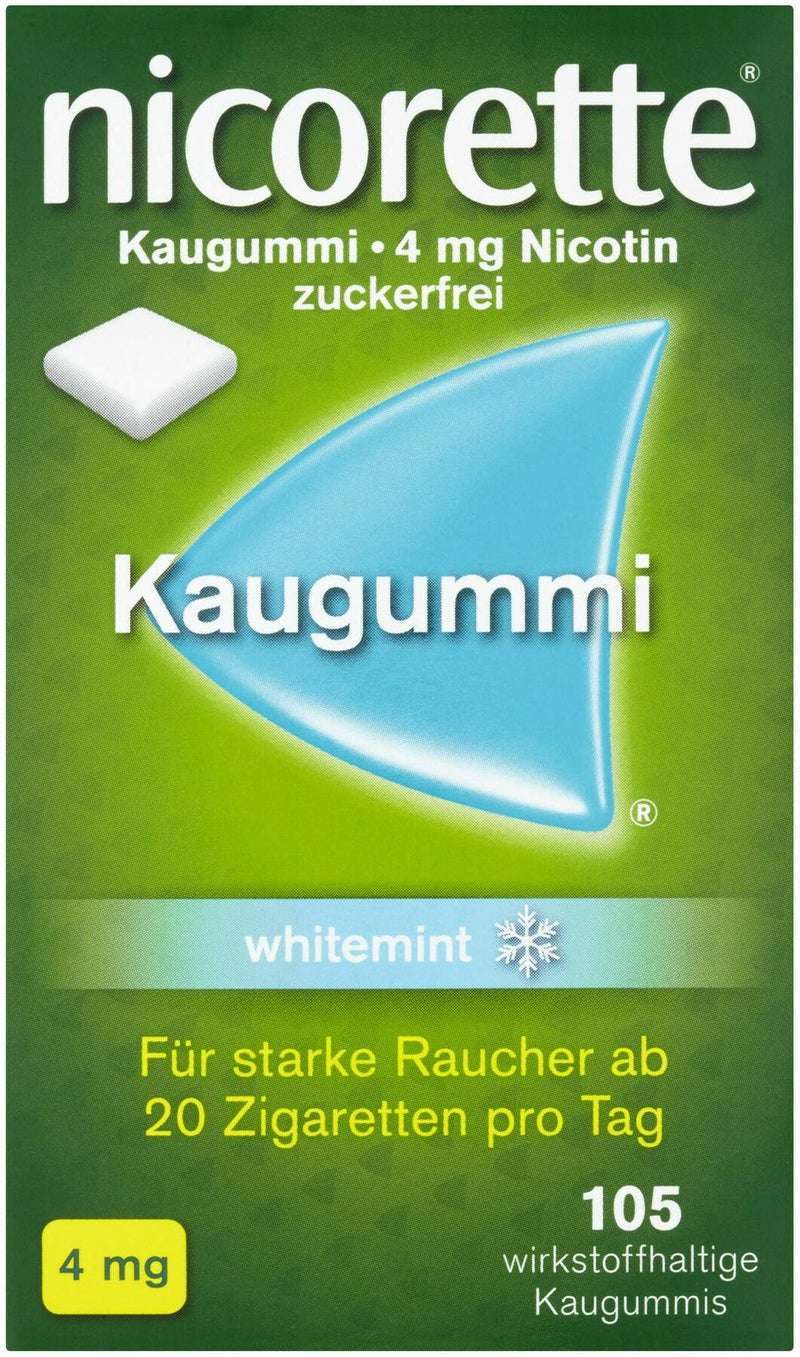 Nicorette Kaugummi 4 mg whitemint 105 Kaugummis