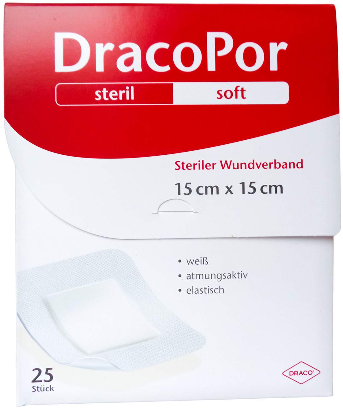 Dracopor Wundverband 15 X 15 cm Steril 25 Stück
