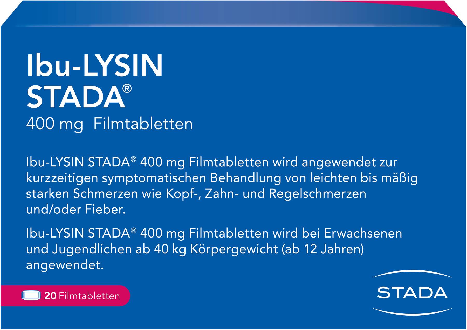 Ibu-Lysin Stada 400 mg 20 Filmtabletten